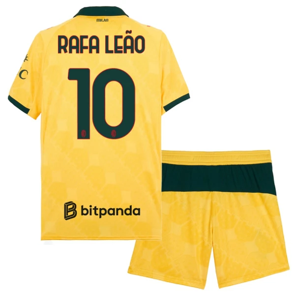 Completo calcio AC Milan Rafael Leao 10 Bambino 3rd 2025-26 Completo calcio AC Milan Rafael Leao 10 Bambino 3rd 2025-26