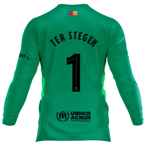Maglia Portiere Barcellona Ter Stegen 1 Uomo 2025-26 Maniche Lunghe Maglia Portiere Barcellona Ter Stegen 1 Uomo 2025-26 Maniche Lunghe