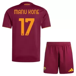 Completo calcio AS Roma Manu Kone 17 Bambino Primo 2025-26 Completo calcio AS Roma Manu Kone 17 Bambino Primo 2025-26