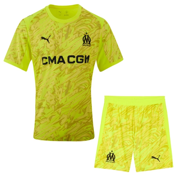 Completo calcio Portiere Marsiglia Bambino 2025-26 Gialla Completo calcio Portiere Marsiglia Bambino 2025-26 Gialla