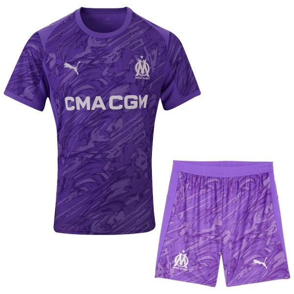 Completo calcio Portiere Marsiglia Bambino 2025-26 Viola