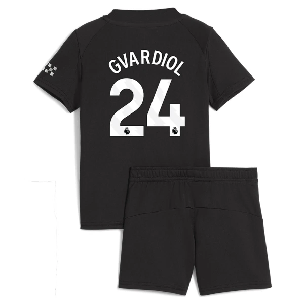 Completo calcio Manchester City Gvardiol 24 Bambino Secondo 2025-26 Completo calcio Manchester City Gvardiol 24 Bambino Secondo 2025-26