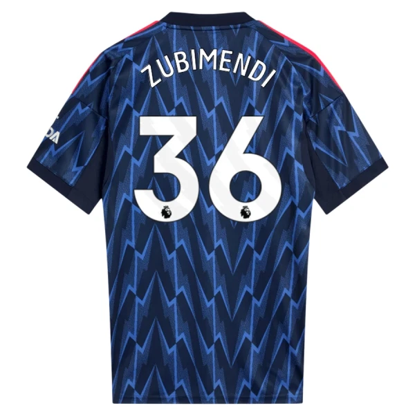 Maglia Arsenal Zubimendi 36 Uomo Secondo 2025-26 Maglia Arsenal Zubimendi 36 Uomo Secondo 2025-26