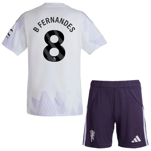 Completo calcio Manchester United Bruno Fernandes 8 Bambino Secondo 2025-26 Completo calcio Manchester United Bruno Fernandes 8 Bambino Secondo 2025-26