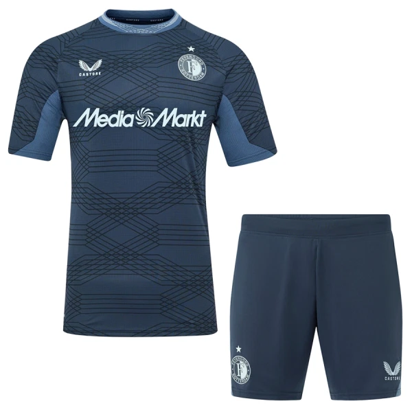 Completo calcio Feyenoord Rotterdam Bambino Secondo 2025-26 Completo calcio Feyenoord Rotterdam Bambino Secondo 2025-26