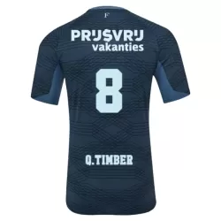 Maglia Feyenoord Rotterdam Q. Timber 8 Uomo Secondo 2025-26 Maglia Feyenoord Rotterdam Q. Timber 8 Uomo Secondo 2025-26