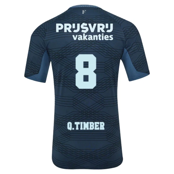 Maglia Feyenoord Rotterdam Q. Timber 8 Uomo Secondo 2025-26 Maglia Feyenoord Rotterdam Q. Timber 8 Uomo Secondo 2025-26