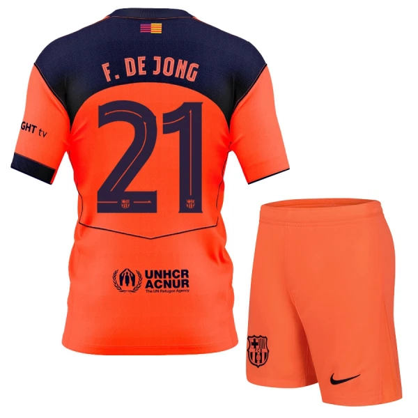 Completo calcio Barcellona Frenkie de Jong 21 Bambino 3rd 2025-26 Completo calcio Barcellona Frenkie de Jong 21 Bambino 3rd 2025-26