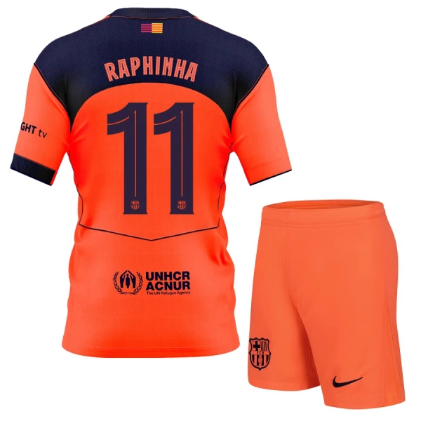 Completo calcio Barcellona Raphinha 11 Bambino 3rd 2025-26 Completo calcio Barcellona Raphinha 11 Bambino 3rd 2025-26