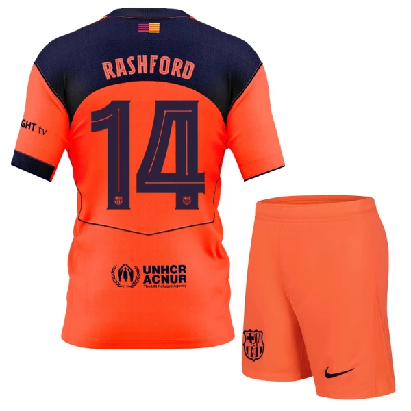 Completo calcio Barcellona Rashford 14 Bambino 3rd 2025-26 Completo calcio Barcellona Rashford 14 Bambino 3rd 2025-26