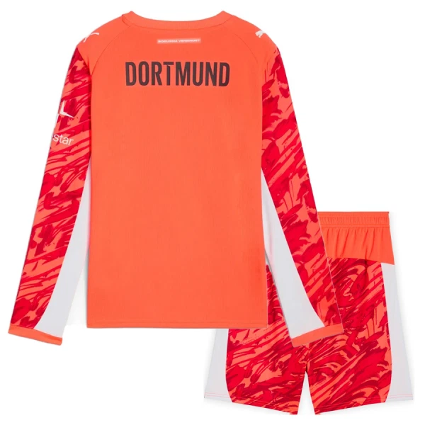 Completo calcio Portiere Borussia Dortmund Bambino 2025-26 Rossa Maniche Lunghe