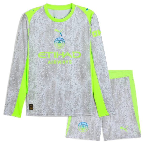 Completo calcio Manchester City Bambino 3rd 2025-26 Maniche Lunghe Completo calcio Manchester City Bambino 3rd 2025-26 Maniche Lunghe