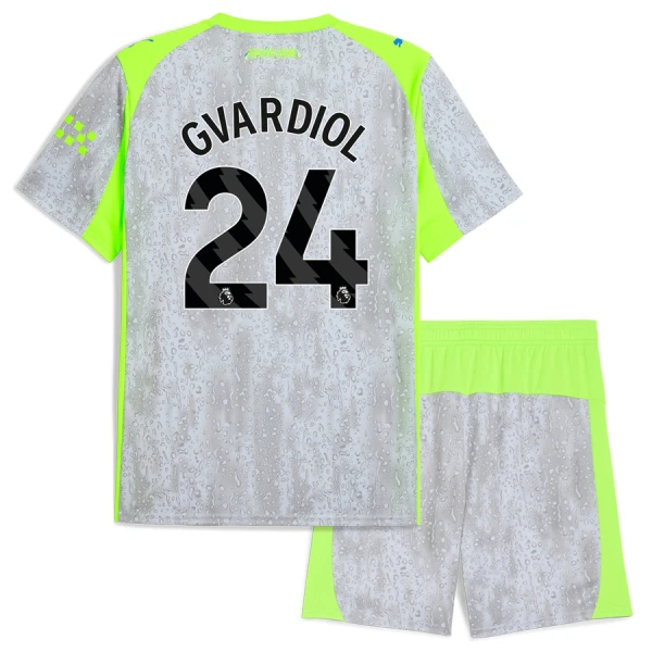 Completo calcio Manchester City Gvardiol 24 Bambino 3rd 2025-26 Completo calcio Manchester City Gvardiol 24 Bambino 3rd 2025-26