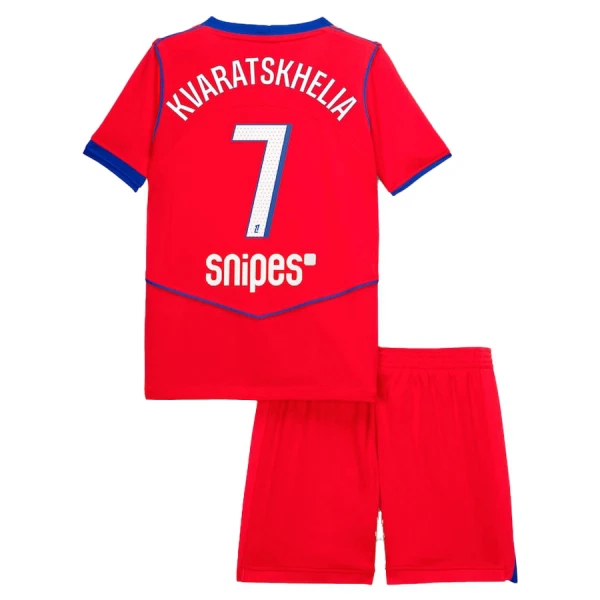 Completo calcio Paris Saint-Germain Kvaratskhelia 7 Bambino 3rd 2025-26 Completo calcio Paris Saint-Germain Kvaratskhelia 7 Bambino 3rd 2025-26
