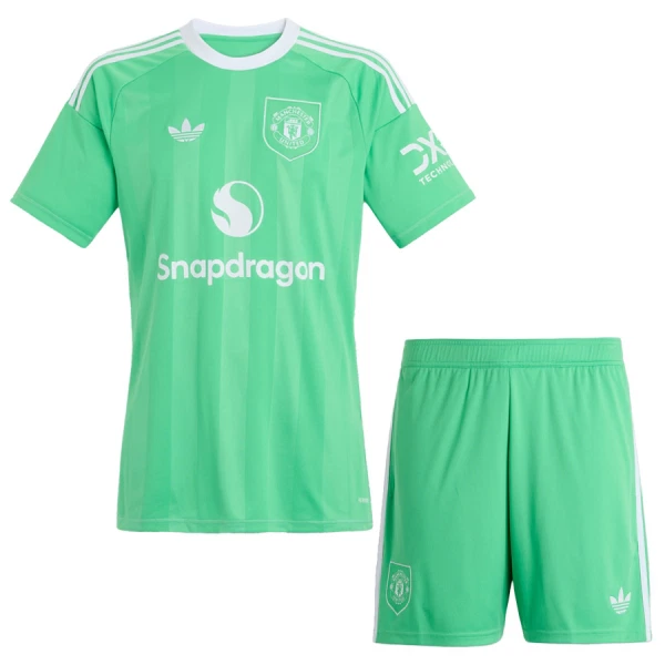 Completo calcio Portiere Manchester United Bambino 2025-26 Verde Completo calcio Portiere Manchester United Bambino 2025-26 Verde