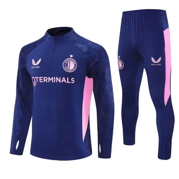 Feyenoord Rotterdam Felpe da Allenamento Uomo 1/4-Zip 2025-26 Blu Feyenoord Rotterdam Felpe da Allenamento Uomo 1/4-Zip 2025-26 Blu