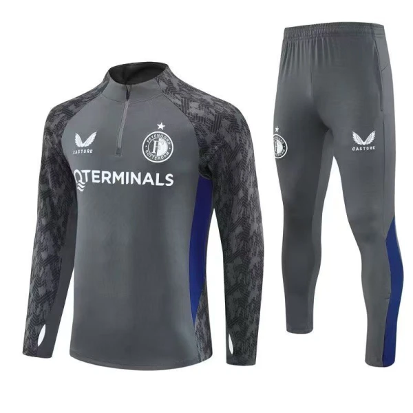 Feyenoord Rotterdam Felpe da Allenamento Uomo 1/4-Zip 2025-26 Grigia Feyenoord Rotterdam Felpe da Allenamento Uomo 1/4-Zip 2025-26 Grigia