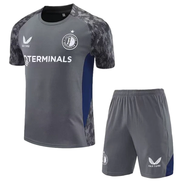 Feyenoord Rotterdam Maglia da Allenamento Bambino 2025-26 Grigia Feyenoord Rotterdam Maglia da Allenamento Bambino 2025-26 Grigia