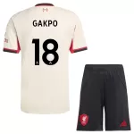 Completo calcio Liverpool Gakpo 18 Bambino Secondo 2025-26