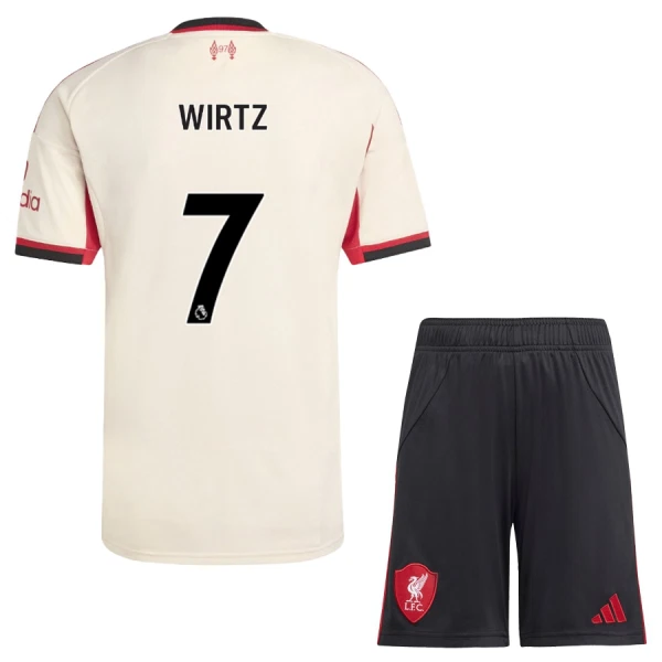 Completo calcio Liverpool Wirtz 7 Bambino Secondo 2025-26 Completo calcio Liverpool Wirtz 7 Bambino Secondo 2025-26