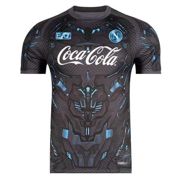 Maglia Napoli Pre-Match Uomo 2025-26 Nera Maglia Napoli Pre-Match Uomo 2025-26 Nera