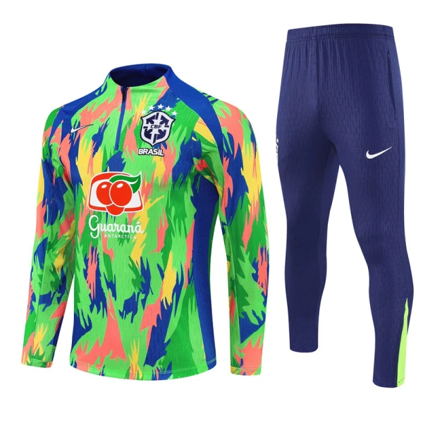 Brasile Felpe da Allenamento Uomo 1/4-Zip 2025-26 Verde