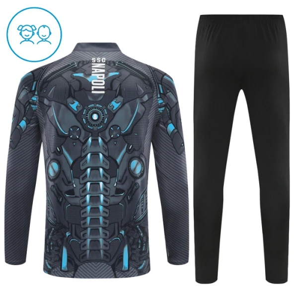 Napoli Felpe da Allenamento Bambino 1/4-Zip 2025-26 Nera