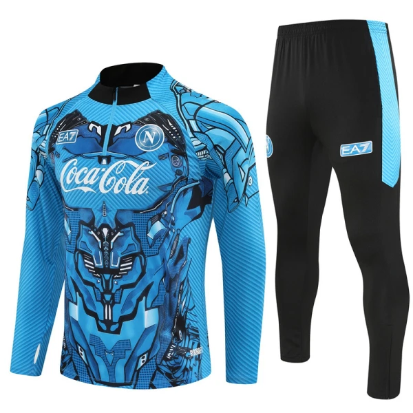 Napoli Felpe da Allenamento Uomo 1/4-Zip 2025-26 Blu