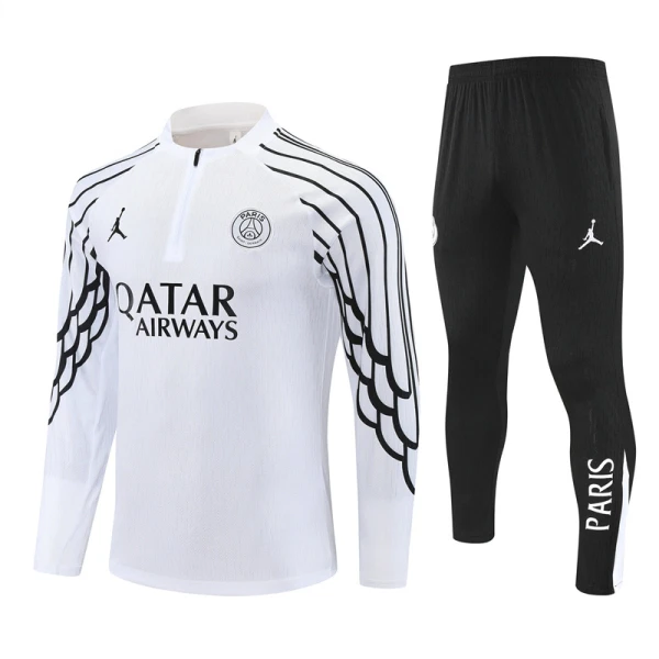 Paris Saint-Germain Felpe da Allenamento Uomo 1/4-Zip 2025-26 Bianca Paris Saint-Germain Felpe da Allenamento Uomo 1/4-Zip 2025-26 Bianca