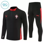Portogallo Felpe da Allenamento Bambino 1/4-Zip 2025-26 Nera