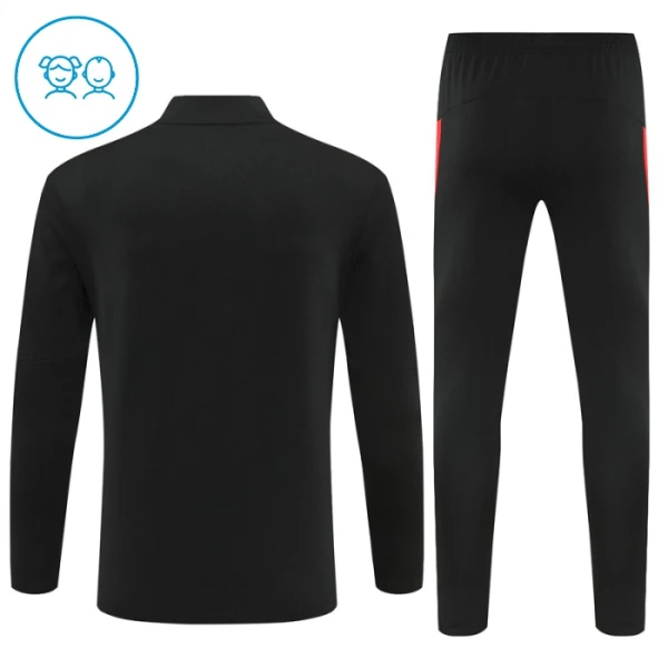 Portogallo Felpe da Allenamento Bambino 1/4-Zip 2025-26 Nera
