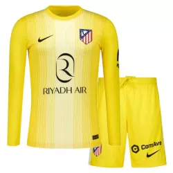 Completo calcio Portiere Atlético Madrid Bambino 2025-26 Gialla Maniche Lunghe