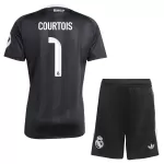 Completo calcio Portiere Real Madrid Courtois 1 Bambino 2025-26 Nera