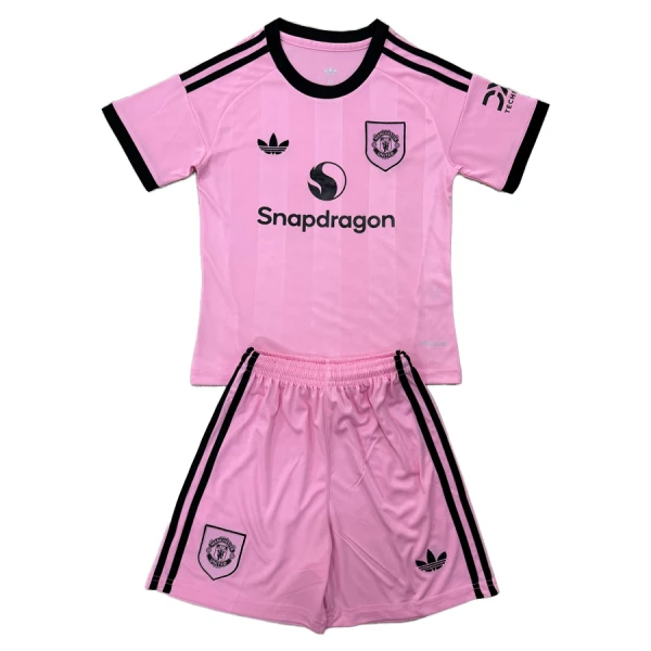 Completo calcio Portiere Manchester United Bambino 2025-26 Rosa