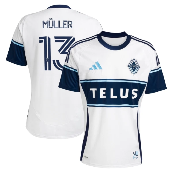 Maglia Vancouver Whitecaps FC Müller 13 Uomo Primo 2025-26 Maglia Vancouver Whitecaps FC Müller 13 Uomo Primo 2025-26