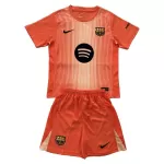 Completo calcio Portiere Barcellona Bambino 2025-26 Arancia