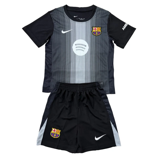 Completo calcio Portiere Barcellona Bambino 2025-26 Nera Completo calcio Portiere Barcellona Bambino 2025-26 Nera