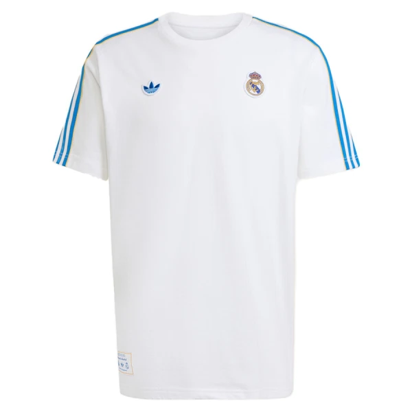 Maglia Real Madrid Terrace Icons Uomo 2025-26 Bianca Maglia Real Madrid Terrace Icons Uomo 2025-26 Bianca