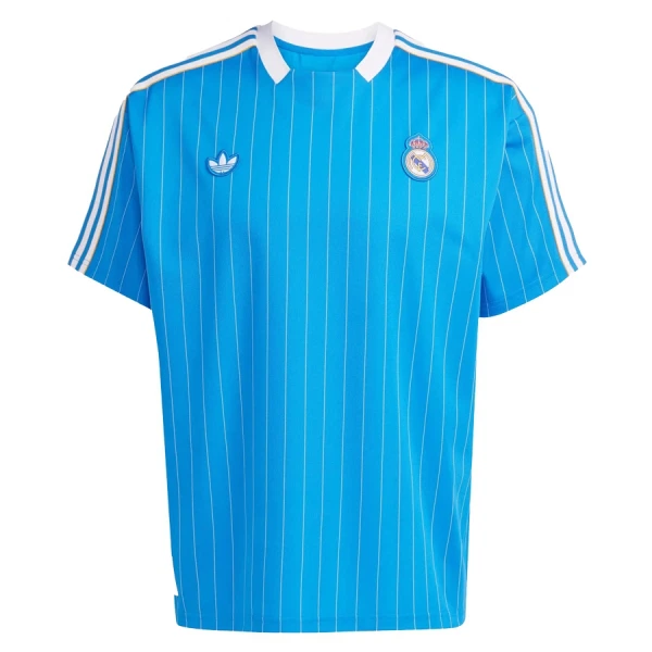 Maglia Real Madrid Terrace Icons Uomo 2025-26 Blu Maglia Real Madrid Terrace Icons Uomo 2025-26 Blu