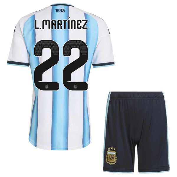 Completo calcio Argentina Lautaro Martinez 22 Bambino Primo Mondiali 2026 Completo calcio Argentina Lautaro Martinez 22 Bambino Primo Mondiali 2026