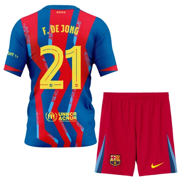 Completo calcio Barcellona Frenkie de Jong 21 Bambino 4th 2025-26 Completo calcio Barcellona Frenkie de Jong 21 Bambino 4th 2025-26