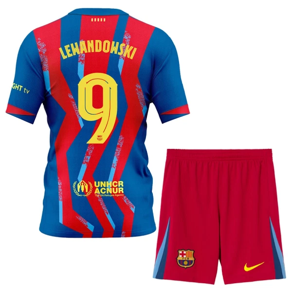 Completo calcio Barcellona Lewandowski 9 Bambino 4th 2025-26