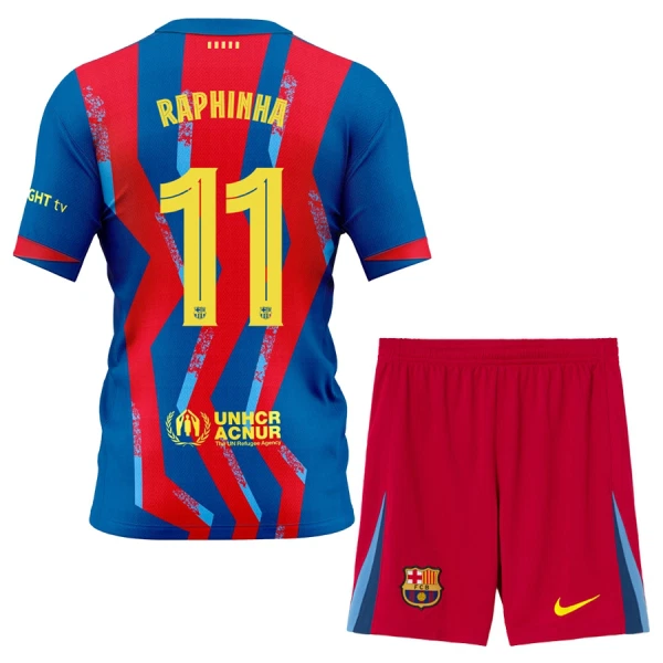 Completo calcio Barcellona Raphinha 11 Bambino 4th 2025-26