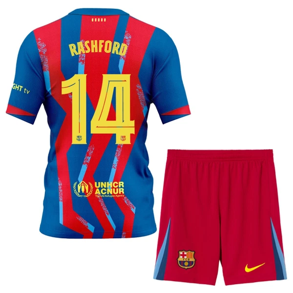 Completo calcio Barcellona Rashford 14 Bambino 4th 2025-26