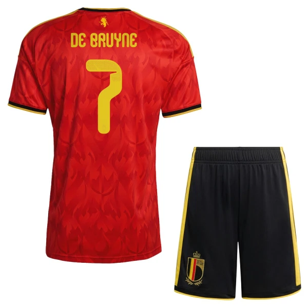 Completo calcio Belgio De Bruyne 7 Bambino Primo Mondiali 2026 Completo calcio Belgio De Bruyne 7 Bambino Primo Mondiali 2026