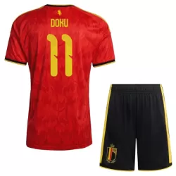 Completo calcio Belgio Doku 11 Bambino Primo Mondiali 2026
