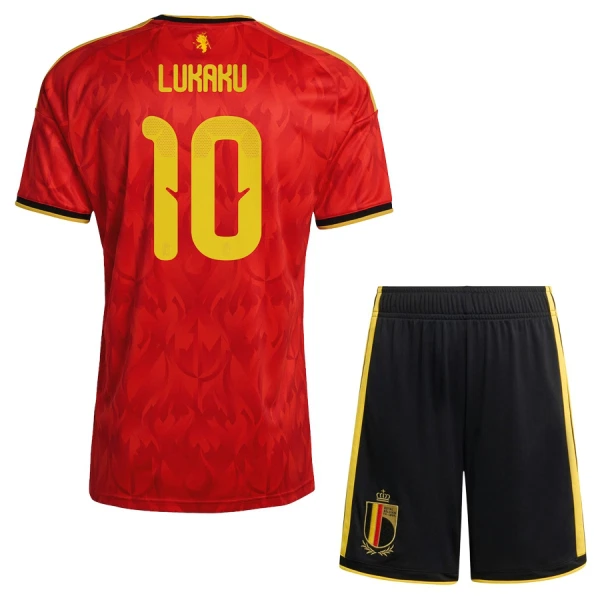 Completo calcio Belgio Lukaku 10 Bambino Primo Mondiali 2026