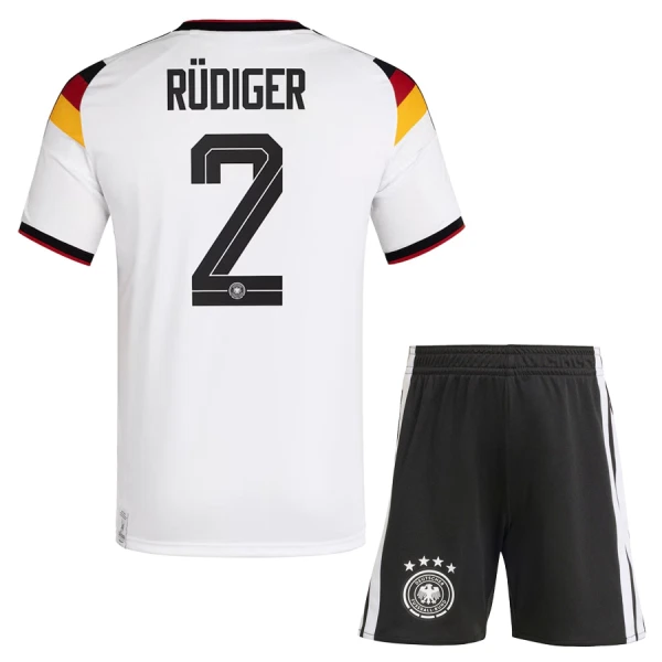 Completo calcio Germania Rudiger 2 Bambino Primo Mondiali 2026 Completo calcio Germania Rudiger 2 Bambino Primo Mondiali 2026
