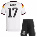 Completo calcio Germania Wirtz 17 Bambino Primo Mondiali 2026