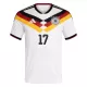 Completo calcio Germania Wirtz 17 Bambino Primo Mondiali 2026